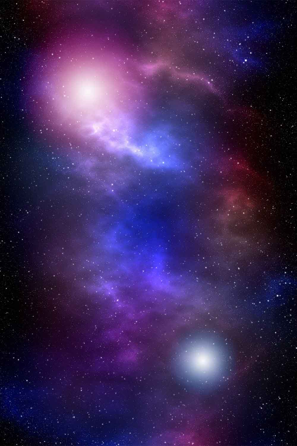 Space background with stardust and shining stars pinterest preview image.