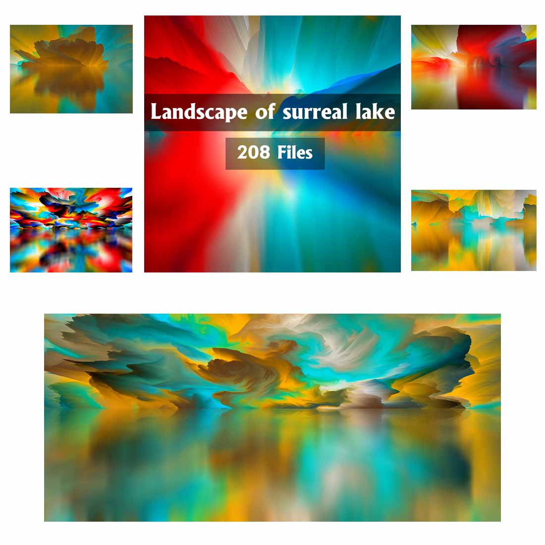 Landscape of surreal lake preview image.