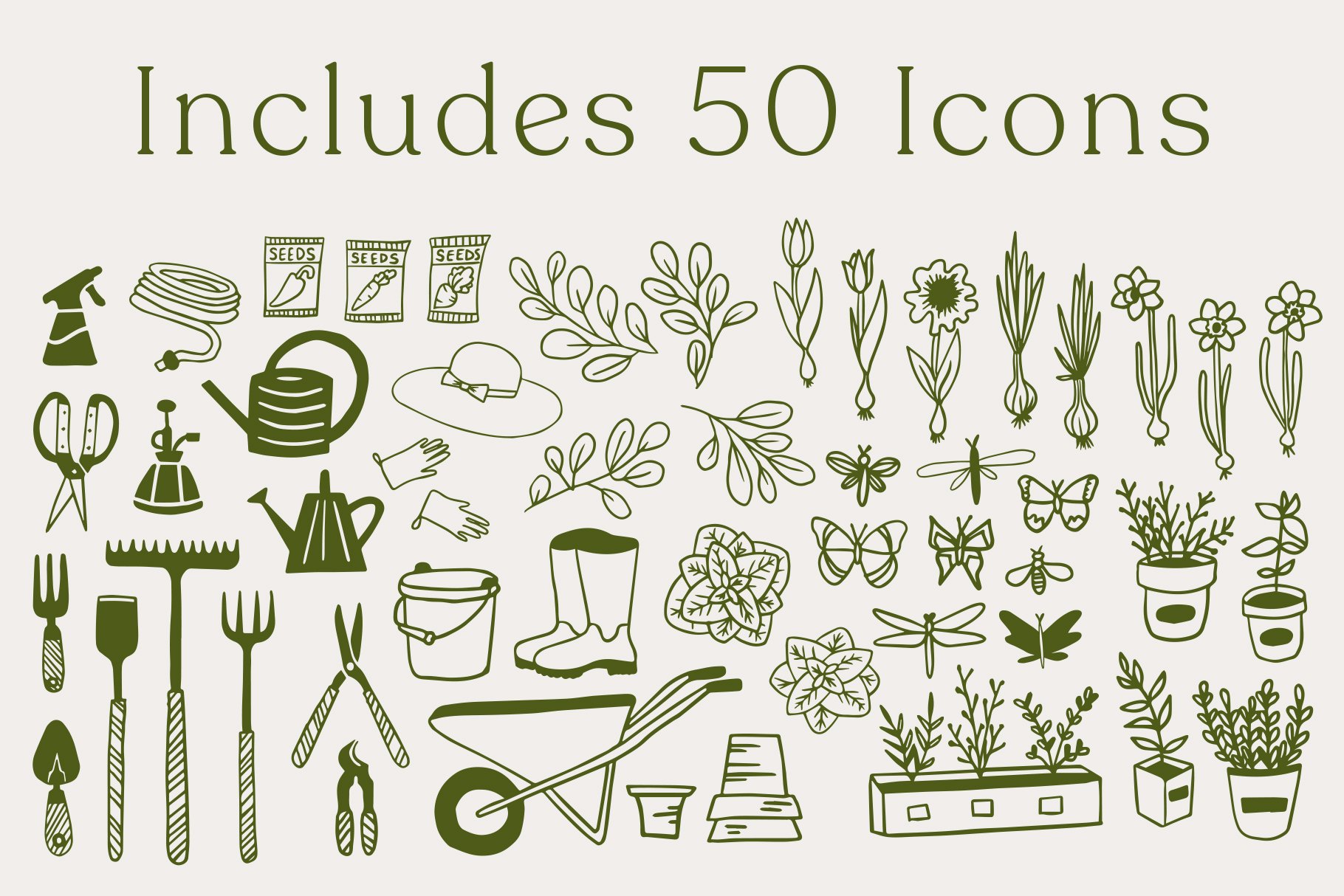 Gardening Vector Graphics preview image.