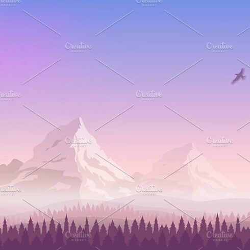 mountains and sunset sky cover image.