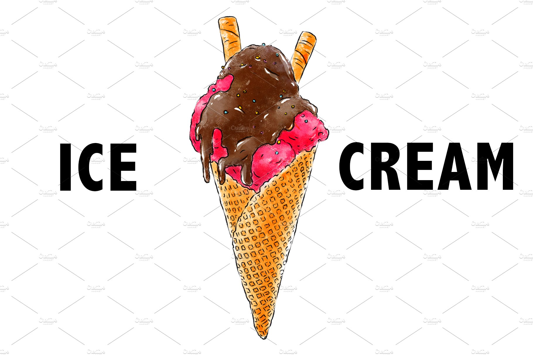 Hand-drawn Ice cream cover image.
