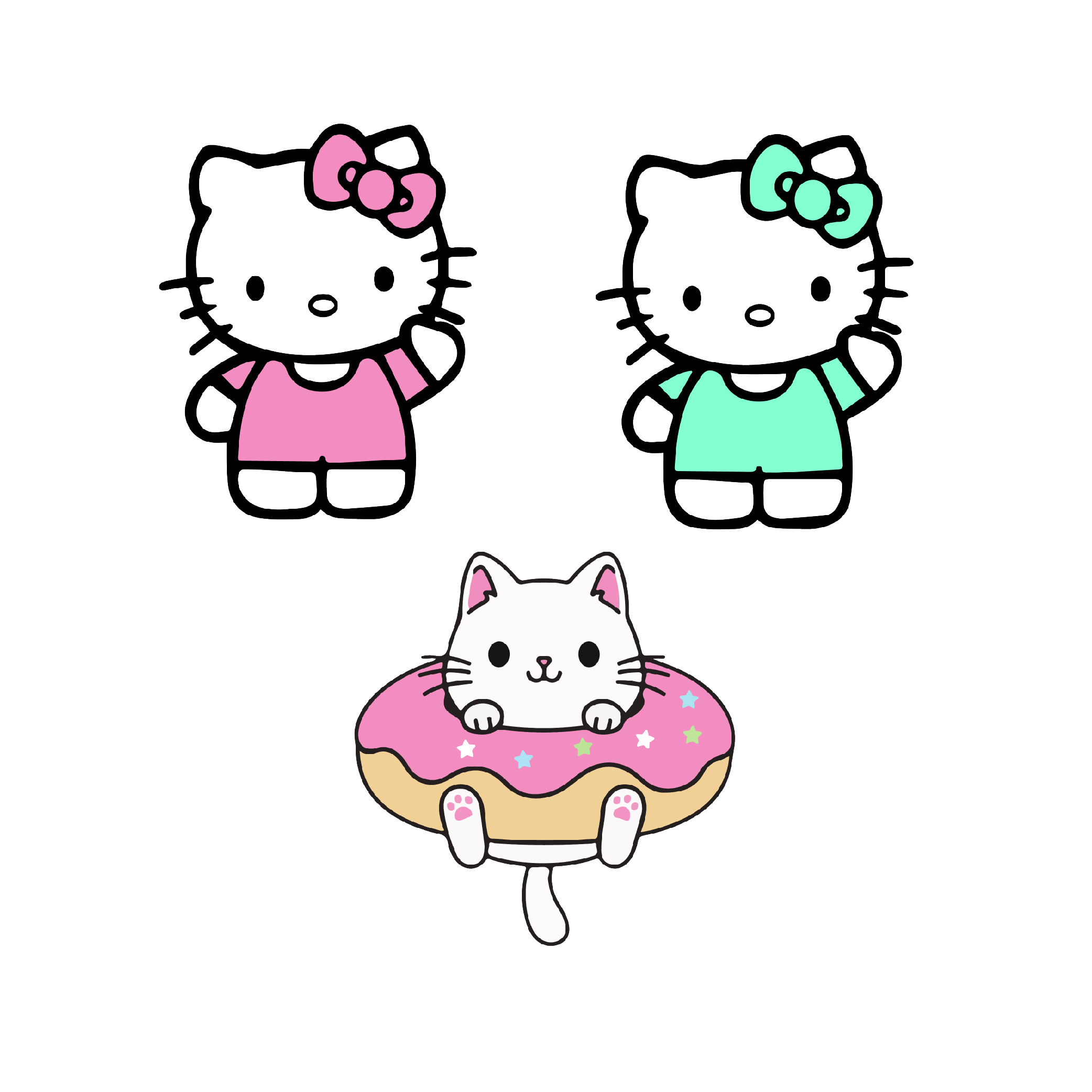 Hello Kitty Bundle ( SVG - EPS - PNG- JPG ) preview image.