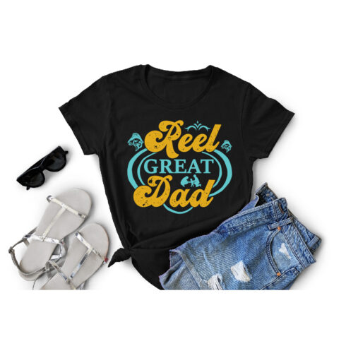 Reel Great dad T-Shirt Free File Design cover image.