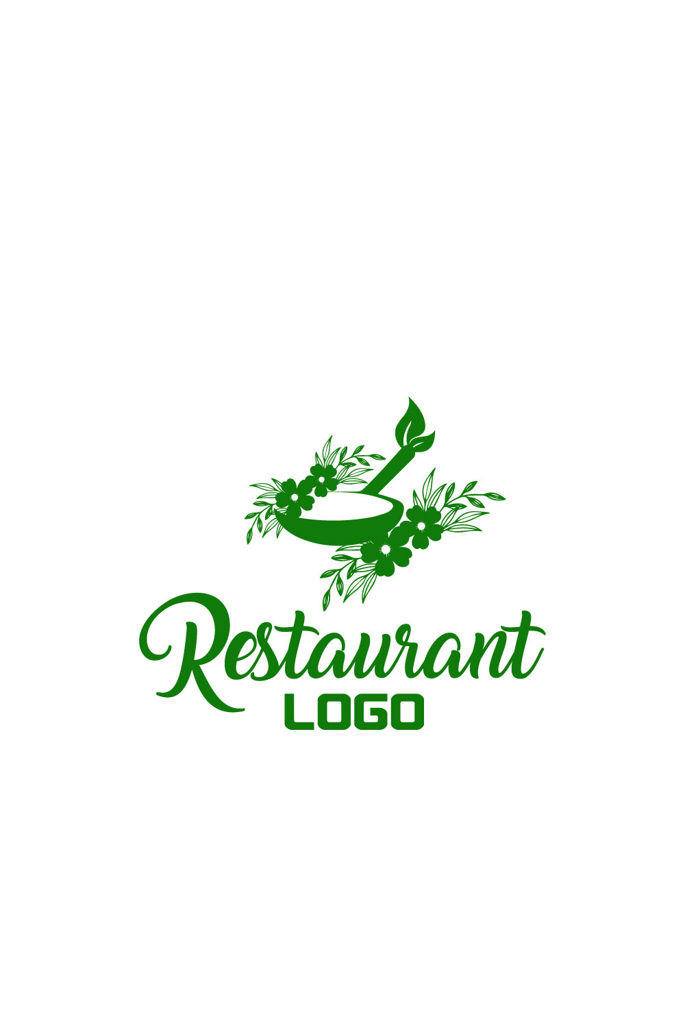 Free Floral Cooking Logo pinterest preview image.