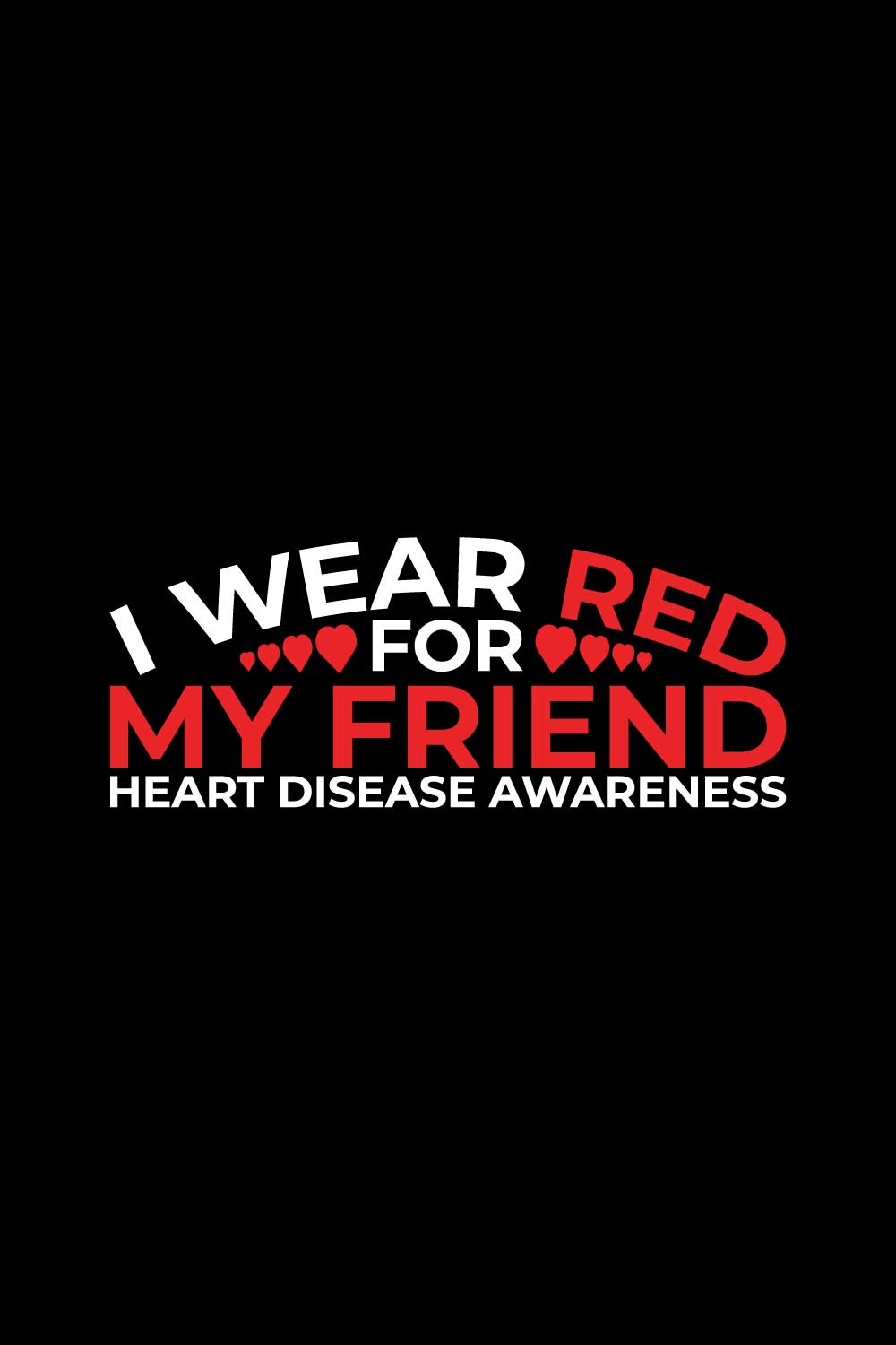 Heart Disease Warrior Illustrations For Print-Ready T-Shirts Design pinterest preview image.