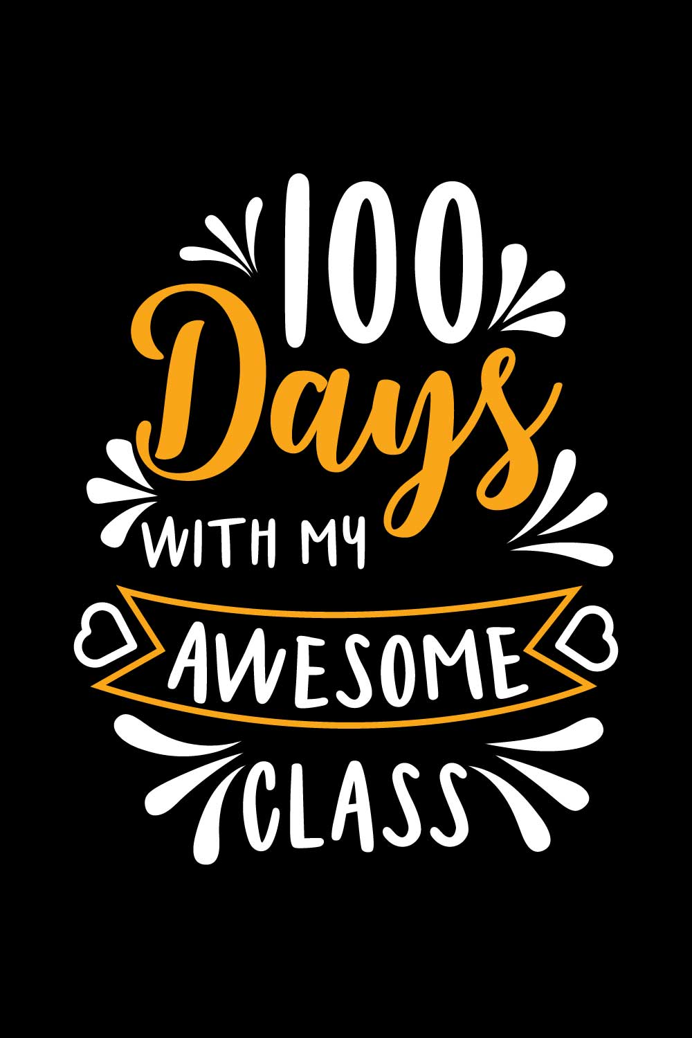 100 days of school T-Shirts design pinterest preview image.