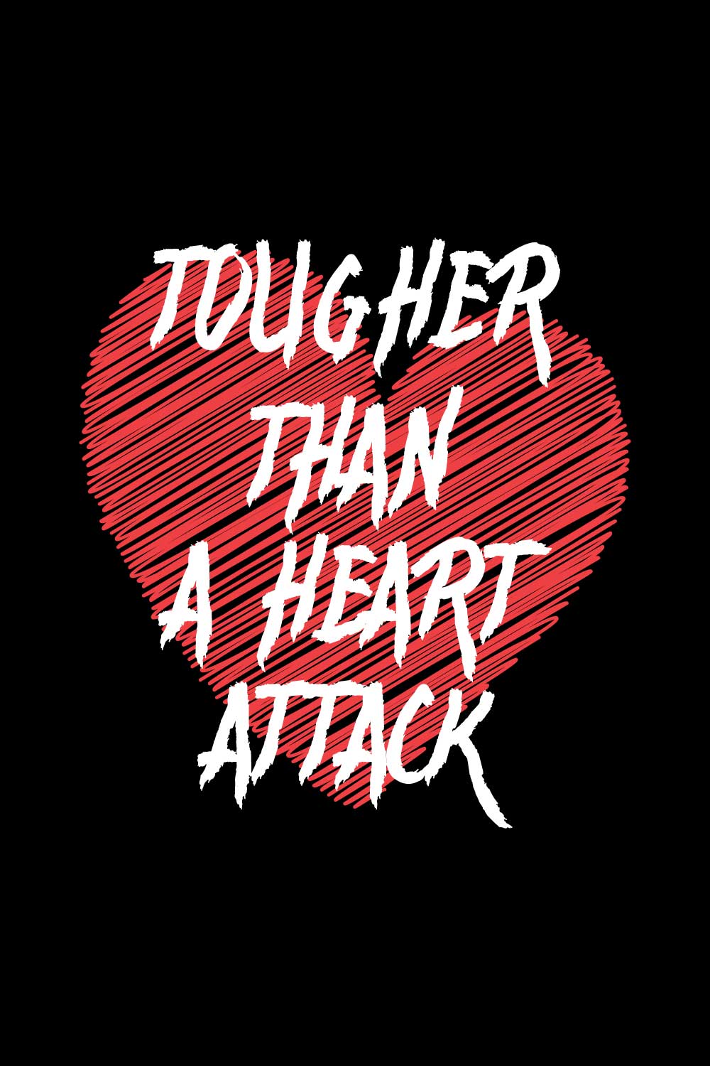 Heart Disease Warrior Illustrations For Print-Ready T-Shirts Design pinterest preview image.