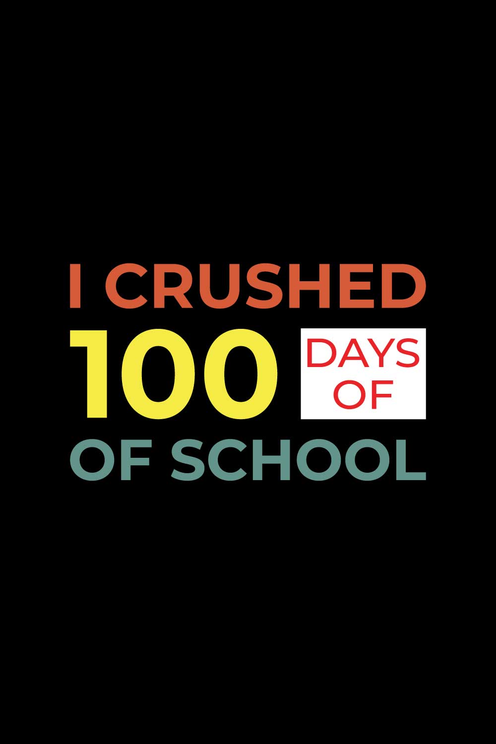 100 Days Of School T-Shirts Design pinterest preview image.