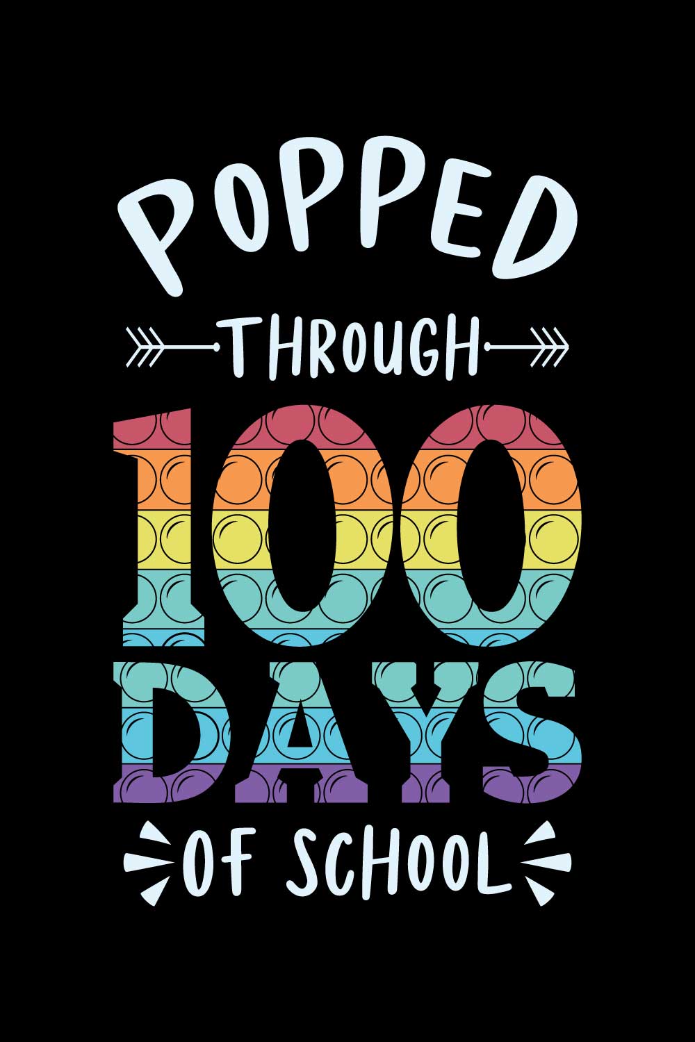 Do you need a 100 days of school T-Shirts design for your website or ‍any store? You are in right place ⦁ 100% vector ⦁ 100% resizable ⦁ 100% printable ⦁ 100% Color Changeable ⦁ Source File (AI and EPS) FILE INCLUDED : 1 JPEG 2 1 Editable EPS file pinterest preview image.