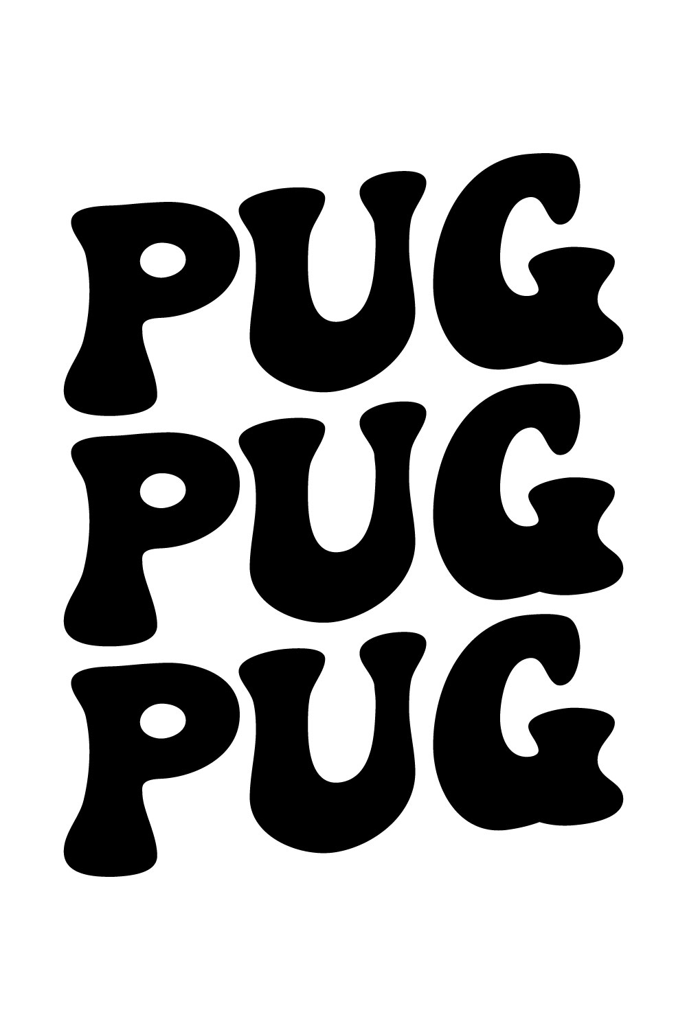 Dog typography design pinterest preview image.