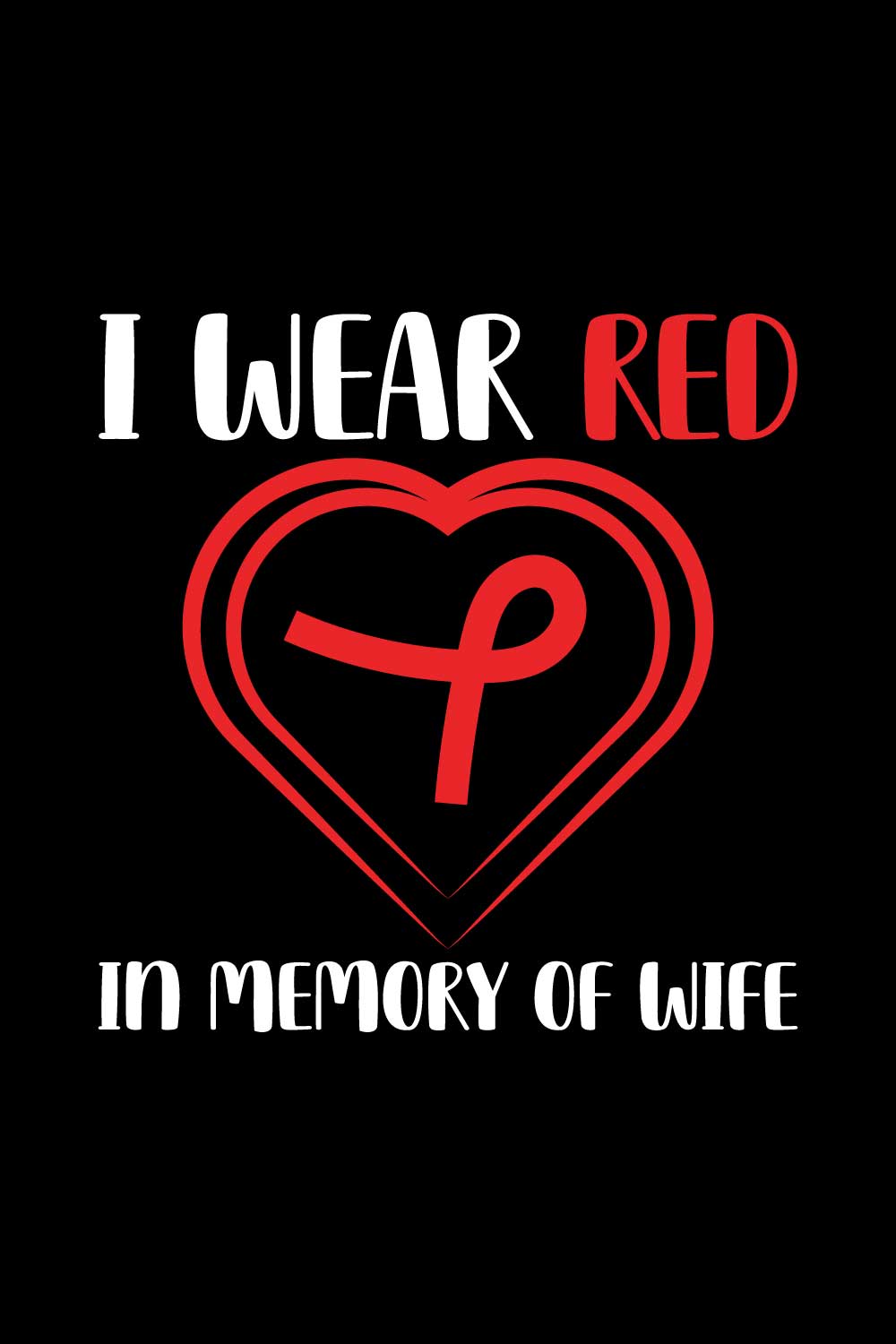 Heart Disease Warrior Illustrations For Print-Ready T-Shirts Design pinterest preview image.