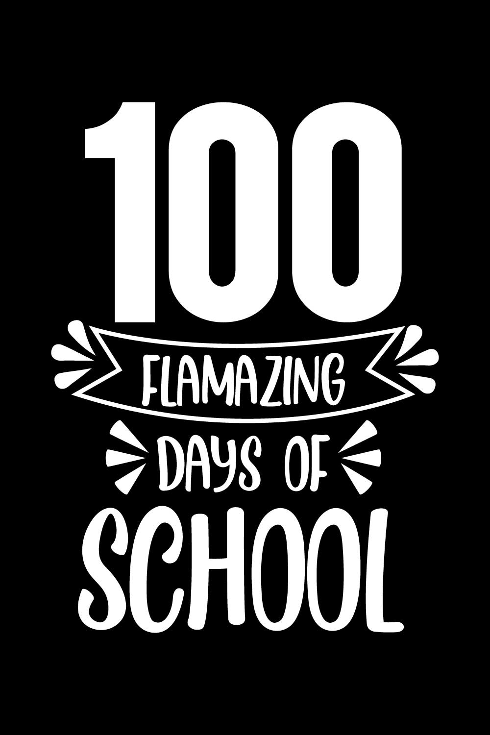 100 days of school T-Shirts design pinterest preview image.