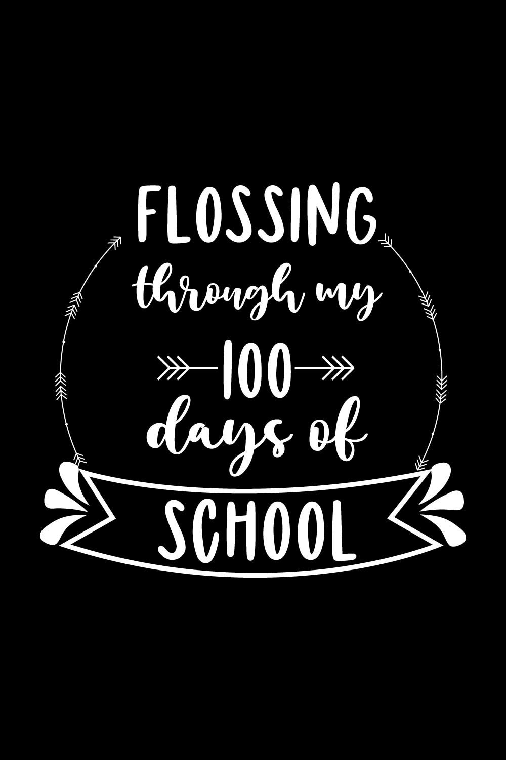 100 days of school T-Shirts design pinterest preview image.