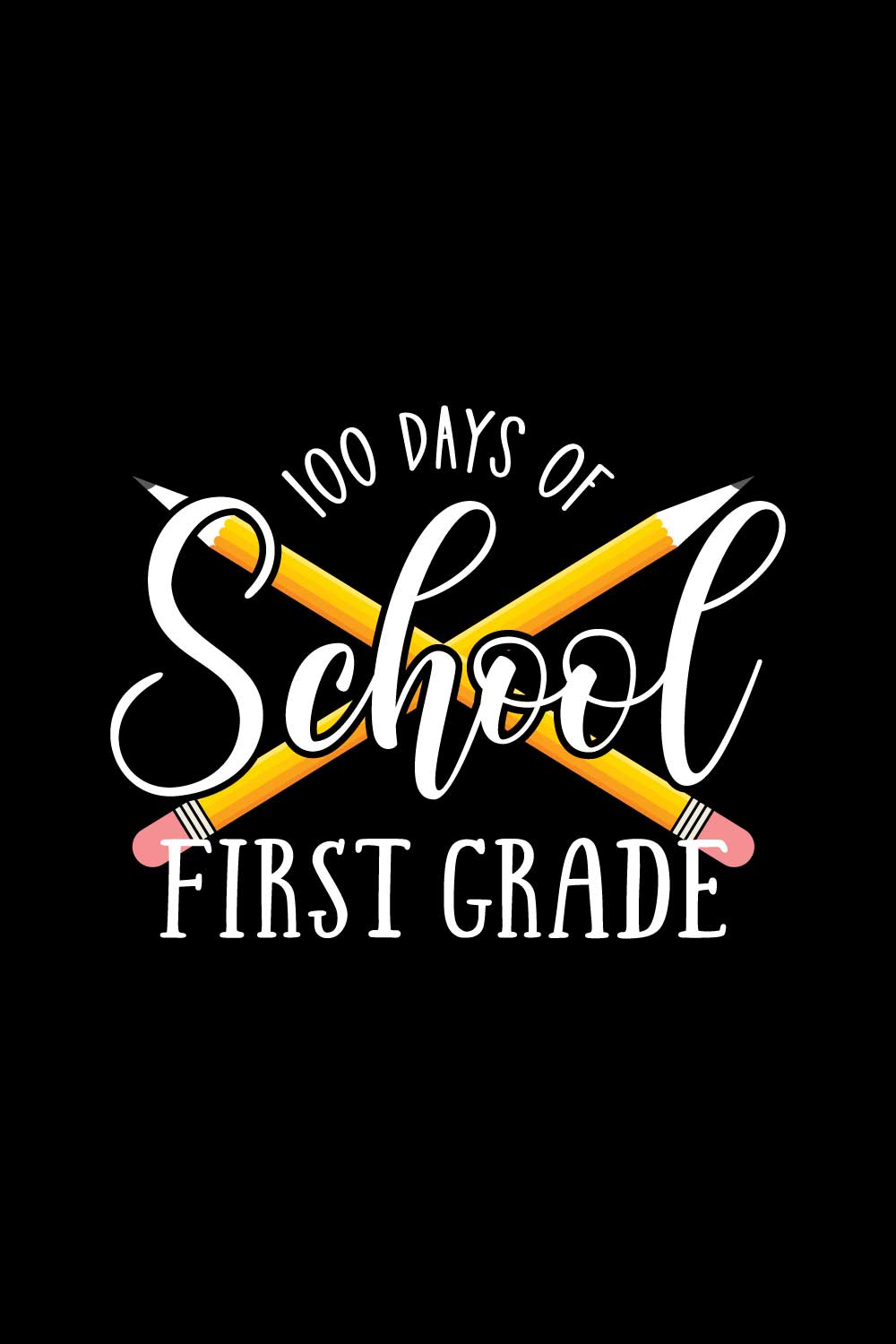 100 days of school T-Shirts design pinterest preview image.