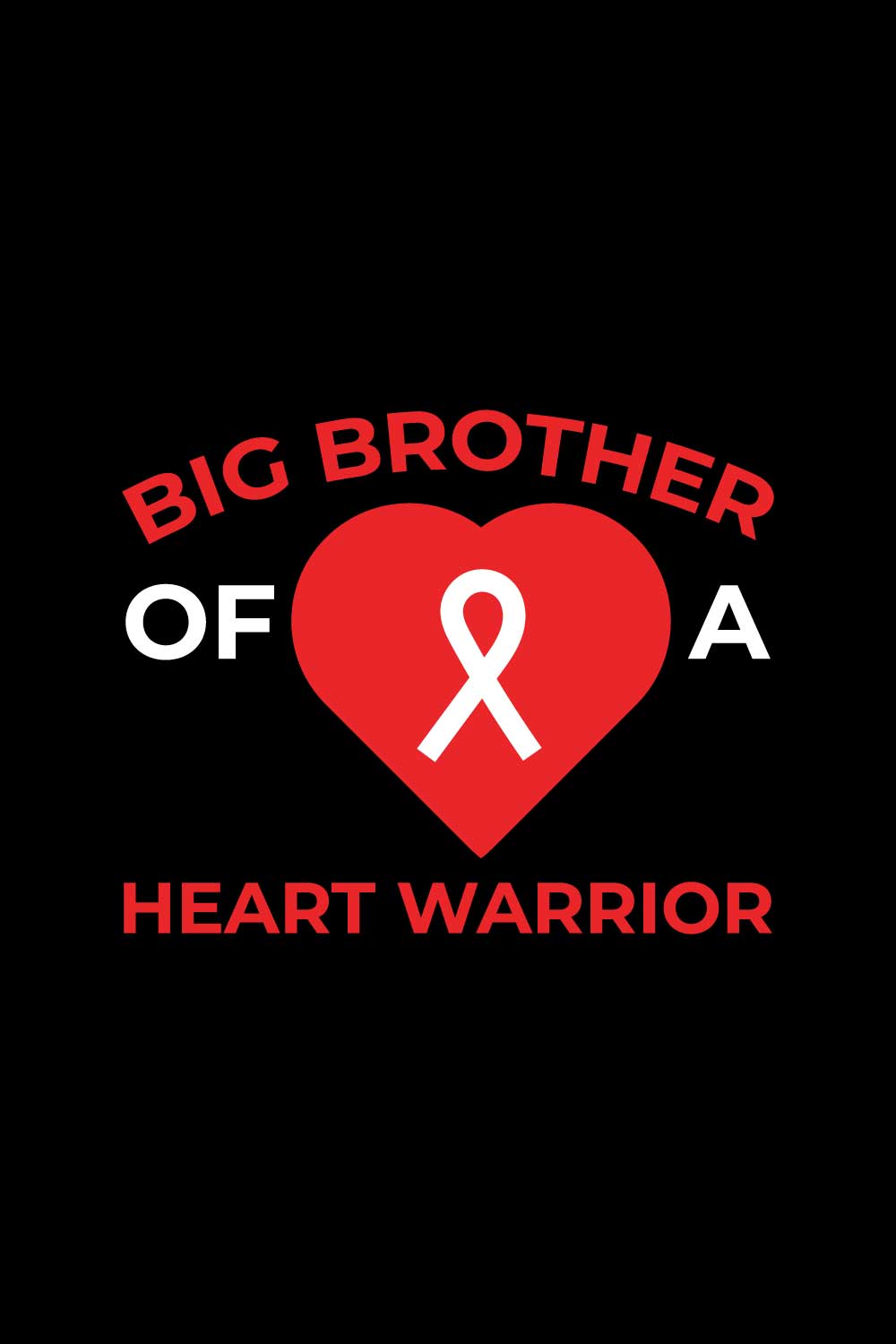 Heart Disease Warrior Illustrations For Print-Ready T-Shirts Design pinterest preview image.