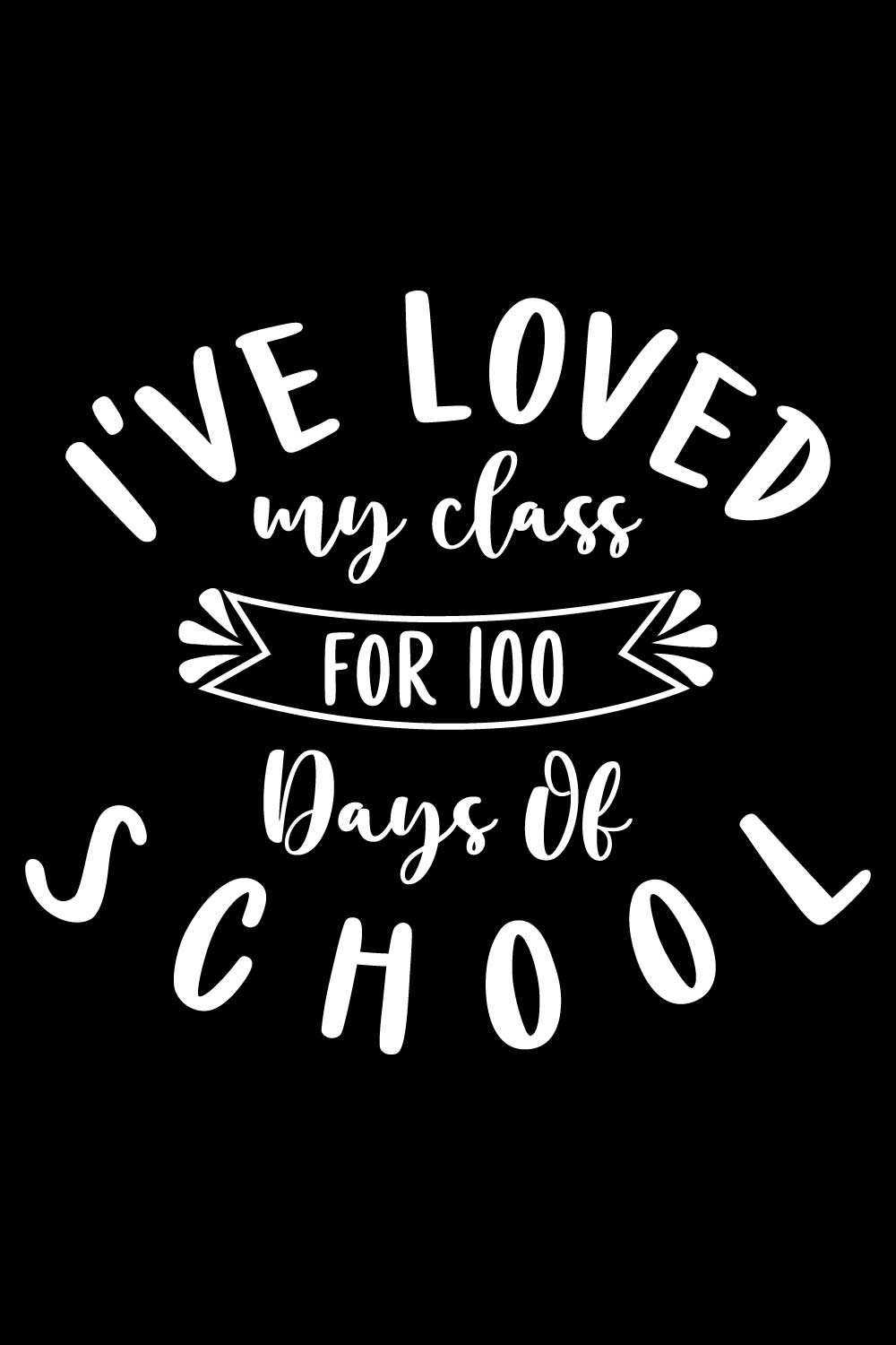 100 days of school T-Shirts design pinterest preview image.