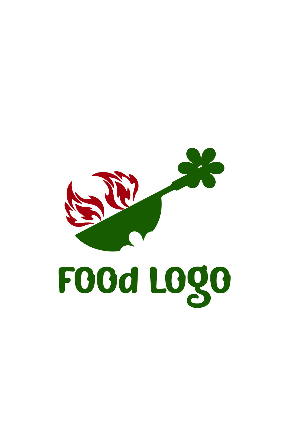 Free cook green food logo pinterest preview image.