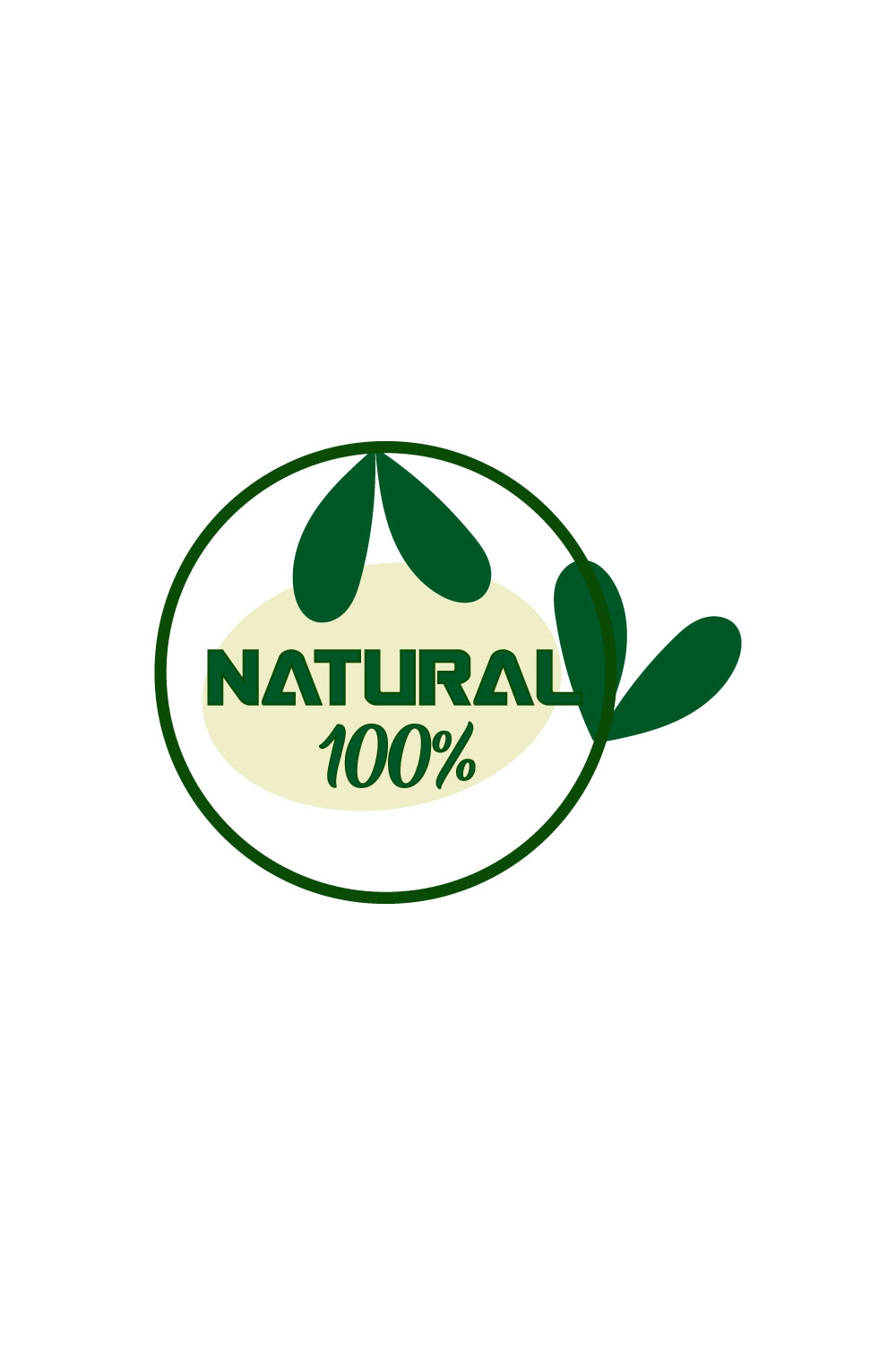 Free nature leaf logo pinterest preview image.