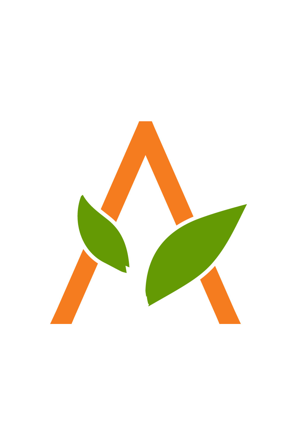 Free A Orange Letter logo pinterest preview image.