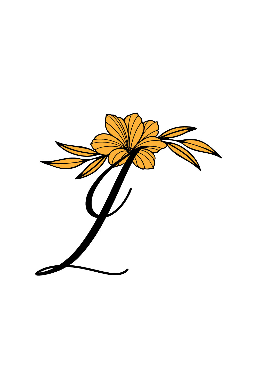 Free K Letter Nice Flower Logo pinterest preview image.