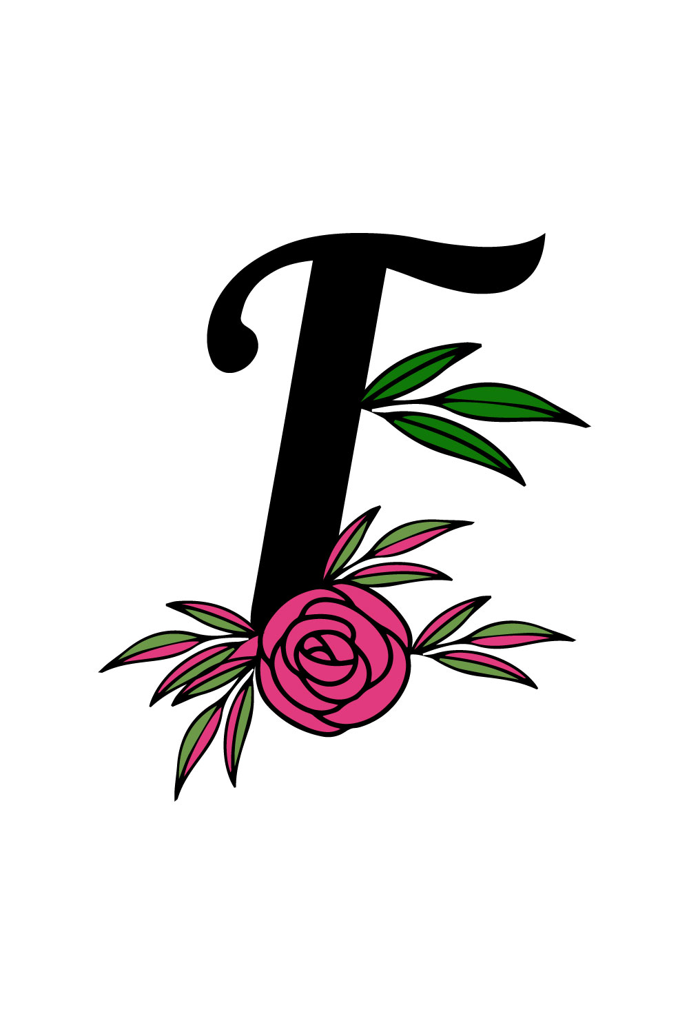Free T floral pink logo pinterest preview image.