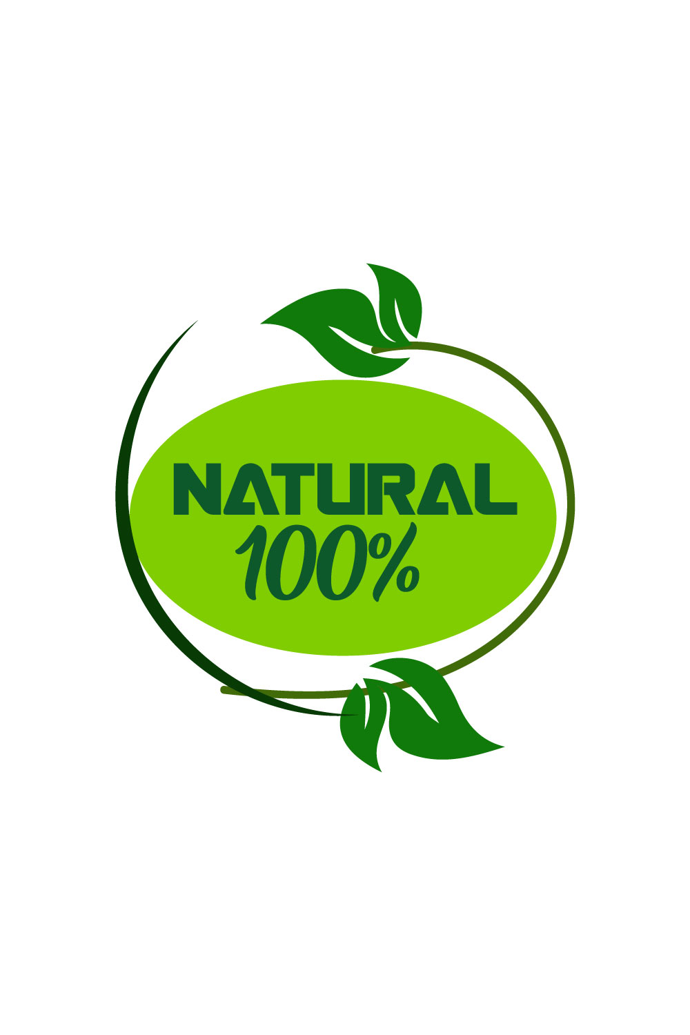 Free green product logo pinterest preview image.