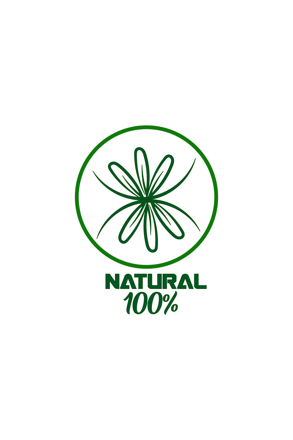 Free green nature logo pinterest preview image.