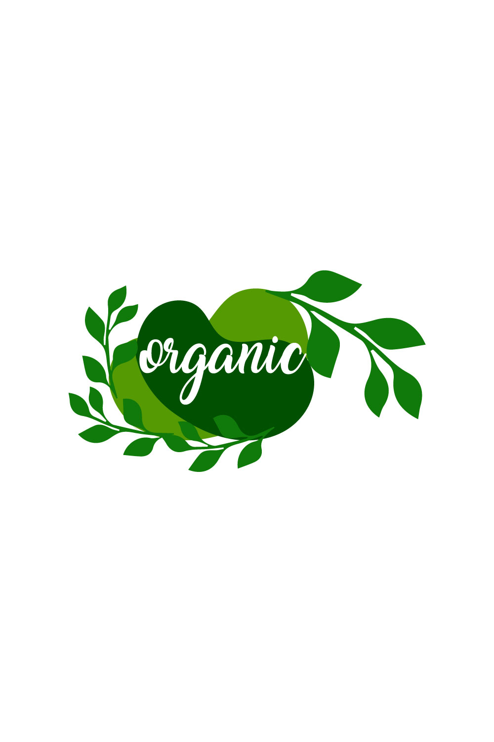 Free Holistic organic logo pinterest preview image.