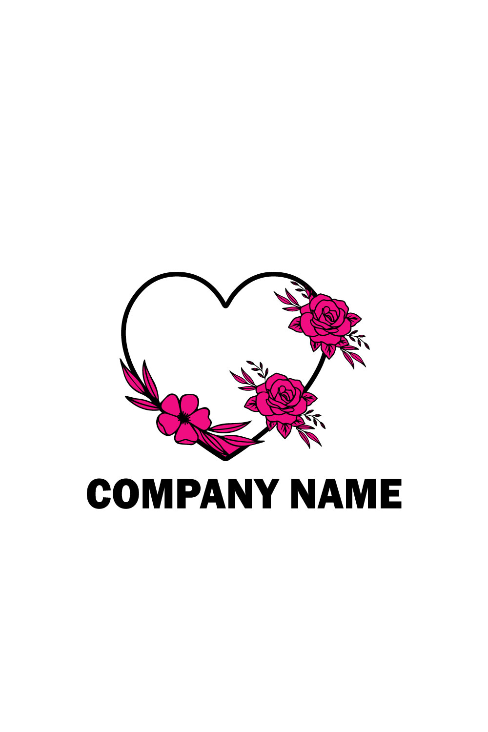 Free florist logo pinterest preview image.