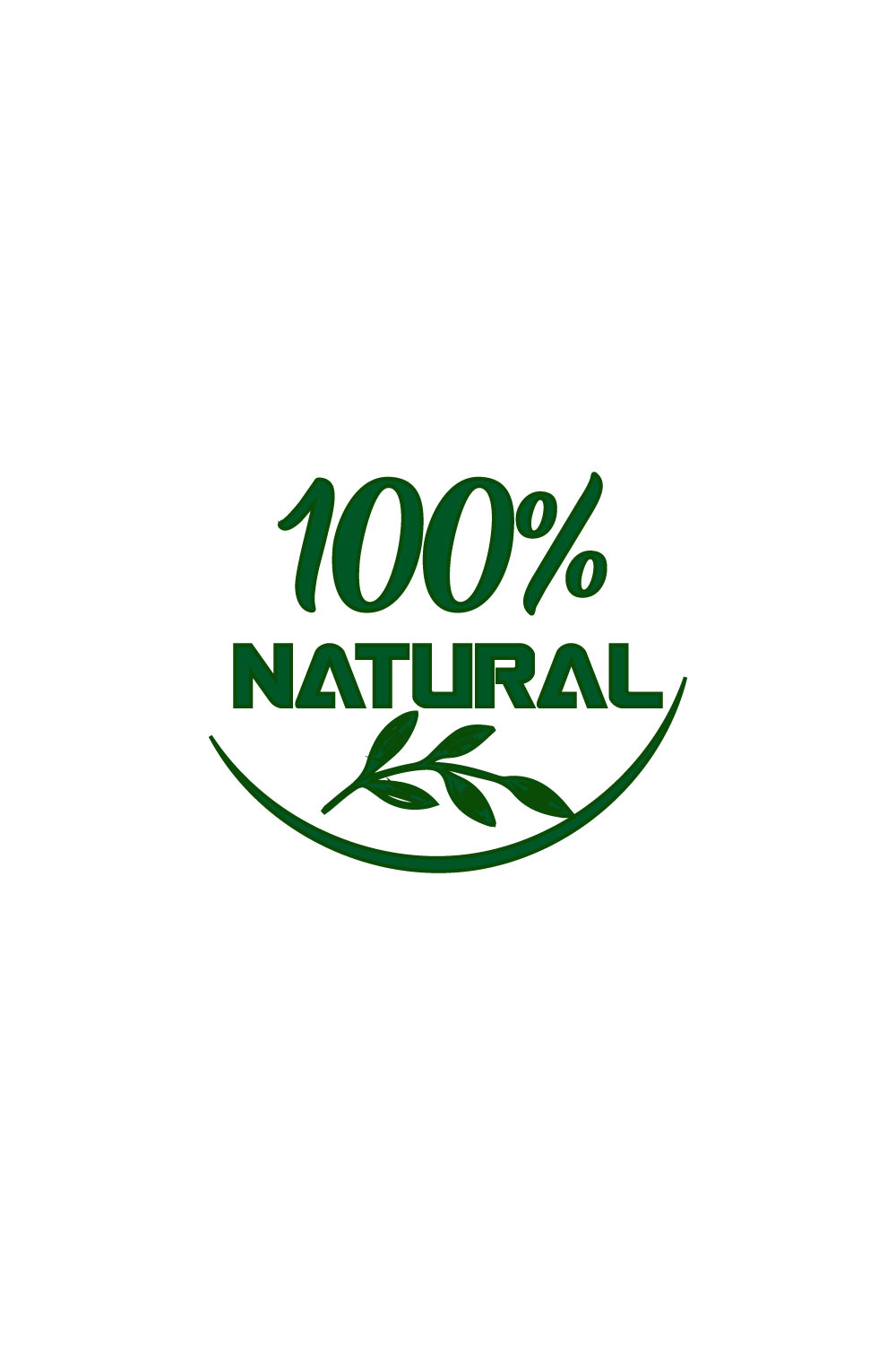 Free natural label logo pinterest preview image.