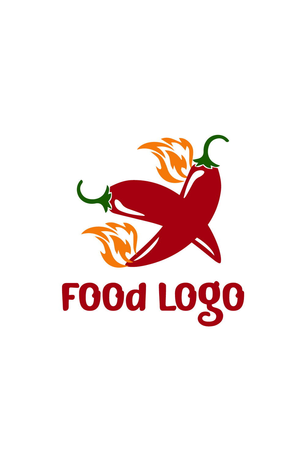 Free make spicy food logo pinterest preview image.