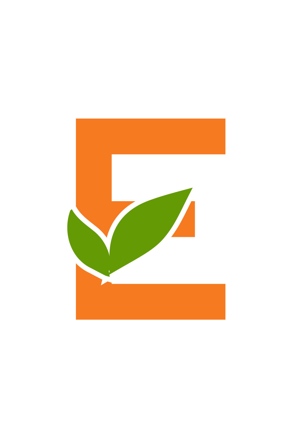Free E floral logo pinterest preview image.
