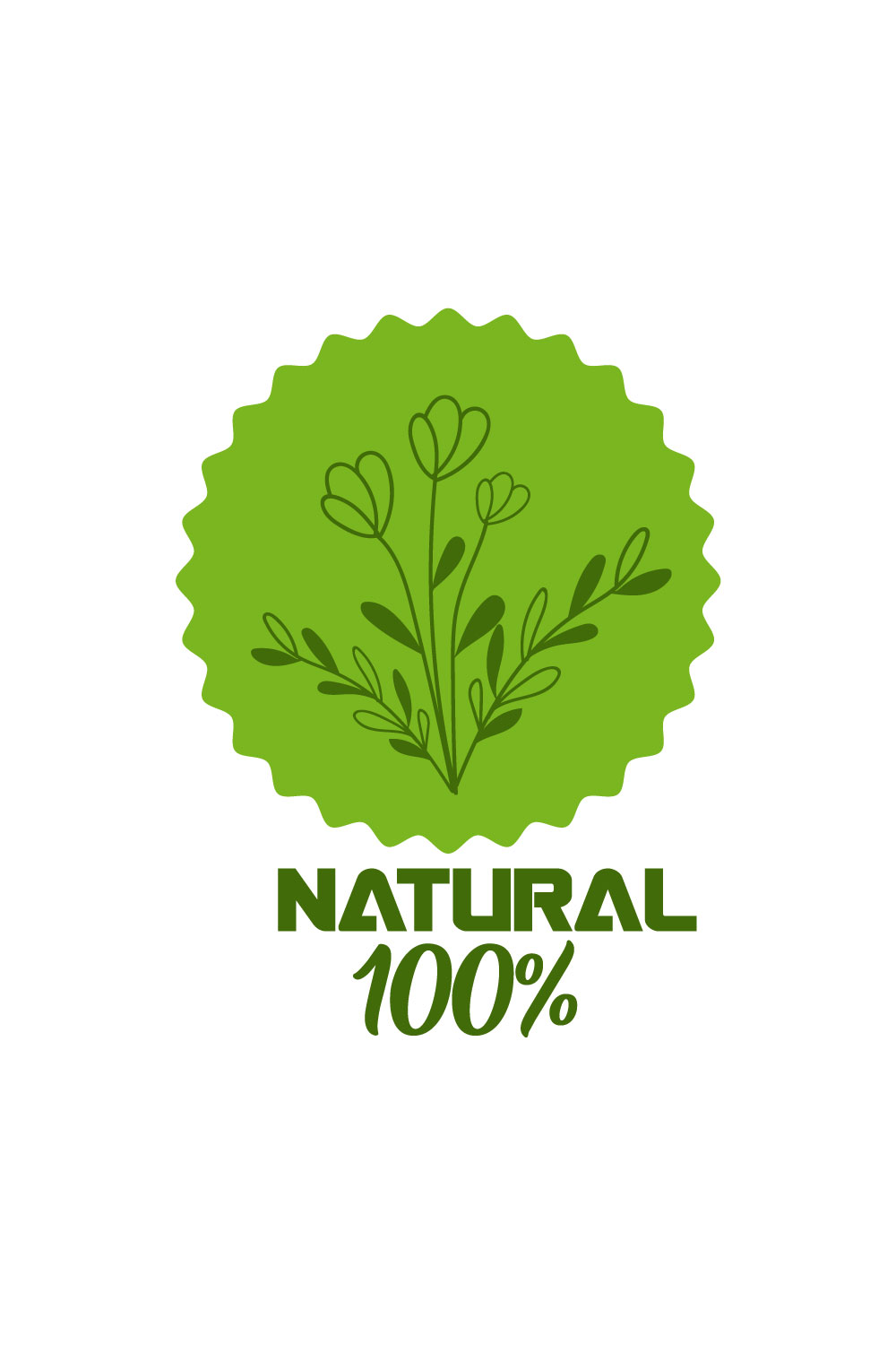 Free nature leaf logo pinterest preview image.