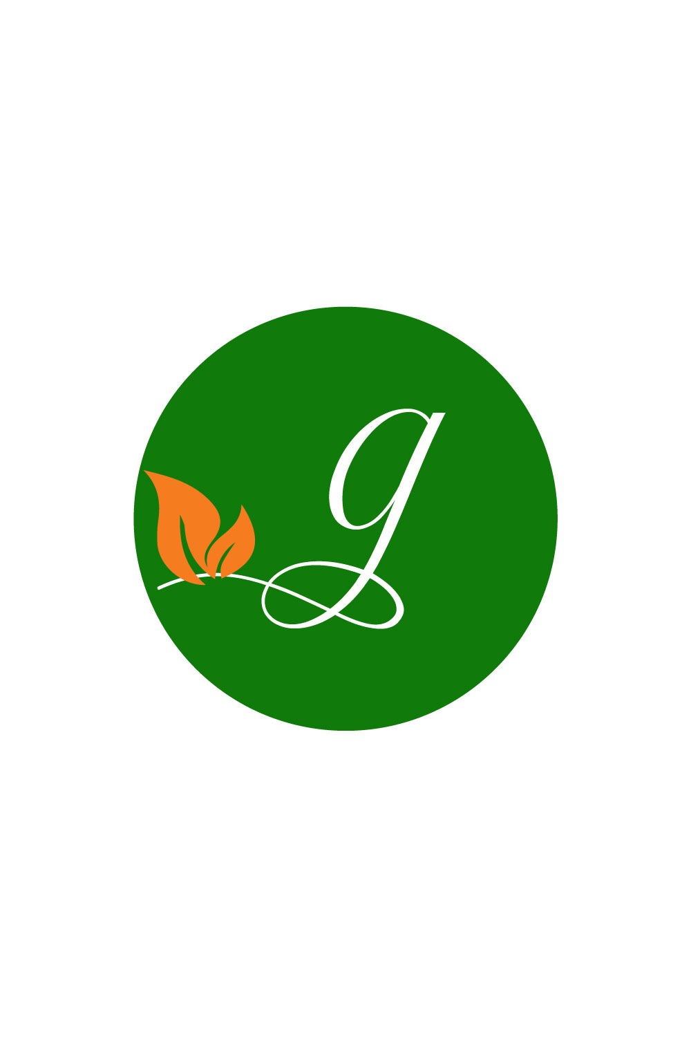 Free g floral green logo pinterest preview image.