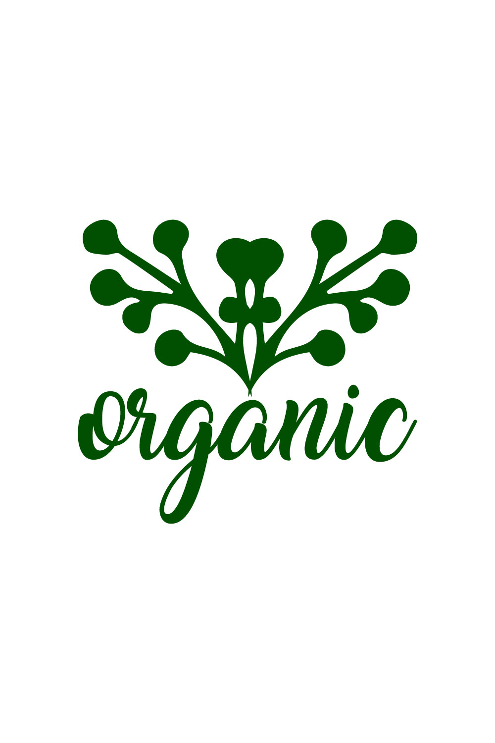 Free Healthy organic logo pinterest preview image.