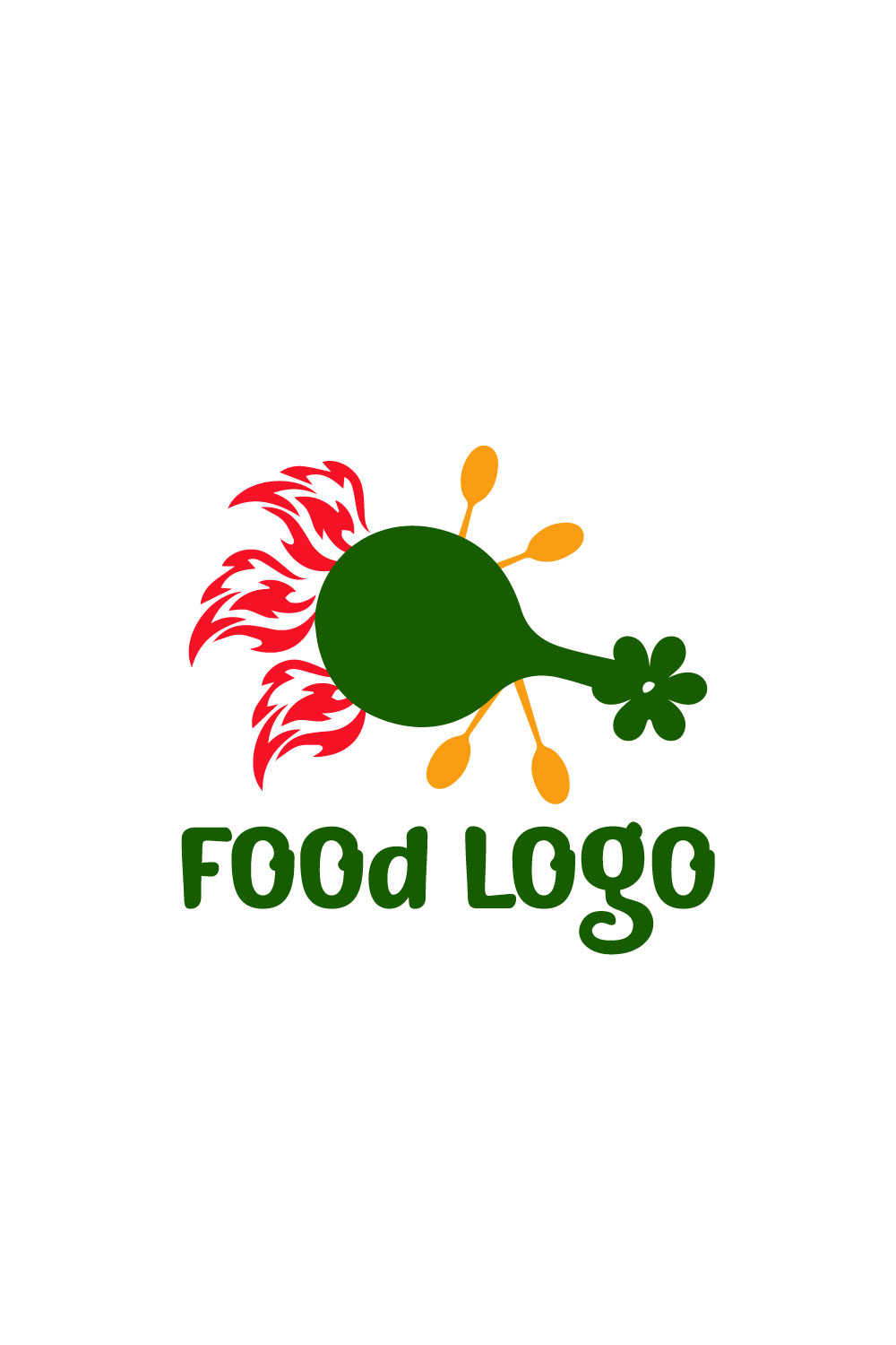 Free best food logo creation pinterest preview image.