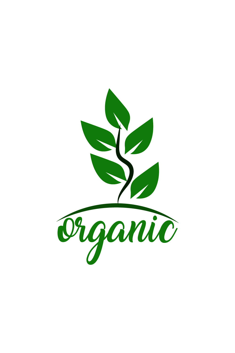 Free leaves floral organic logo pinterest preview image.