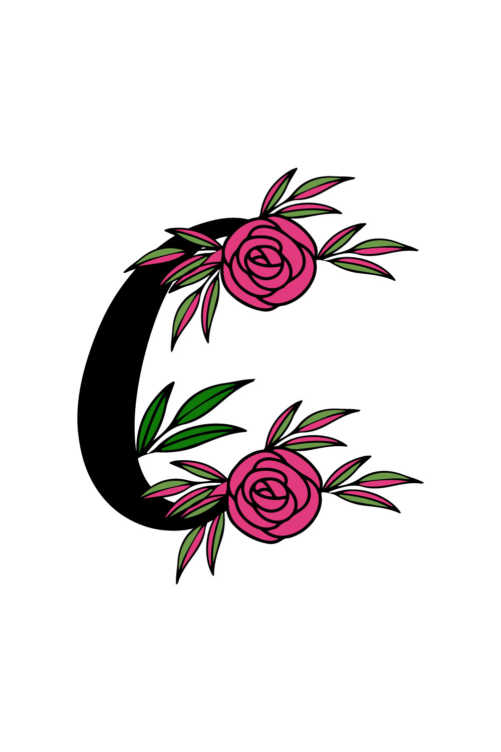 Free C letter Logo pinterest preview image.