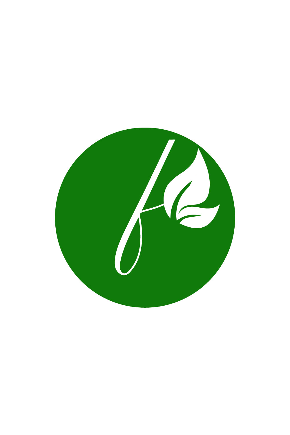 Free Green Letter logo pinterest preview image.