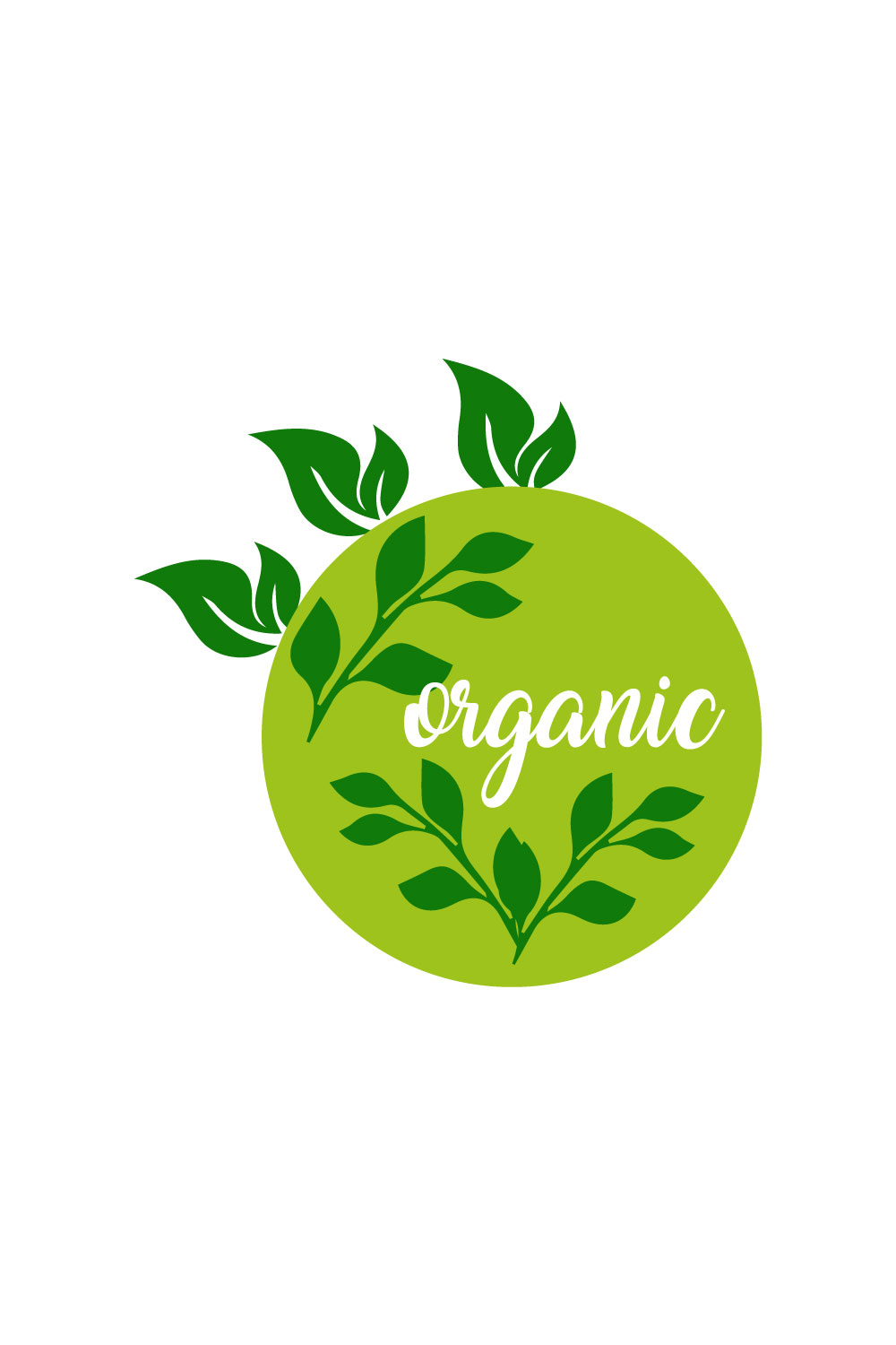 Free organic vegetables logo pinterest preview image.