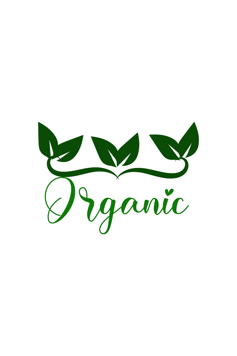 Free organic leaves colourful logo pinterest preview image.