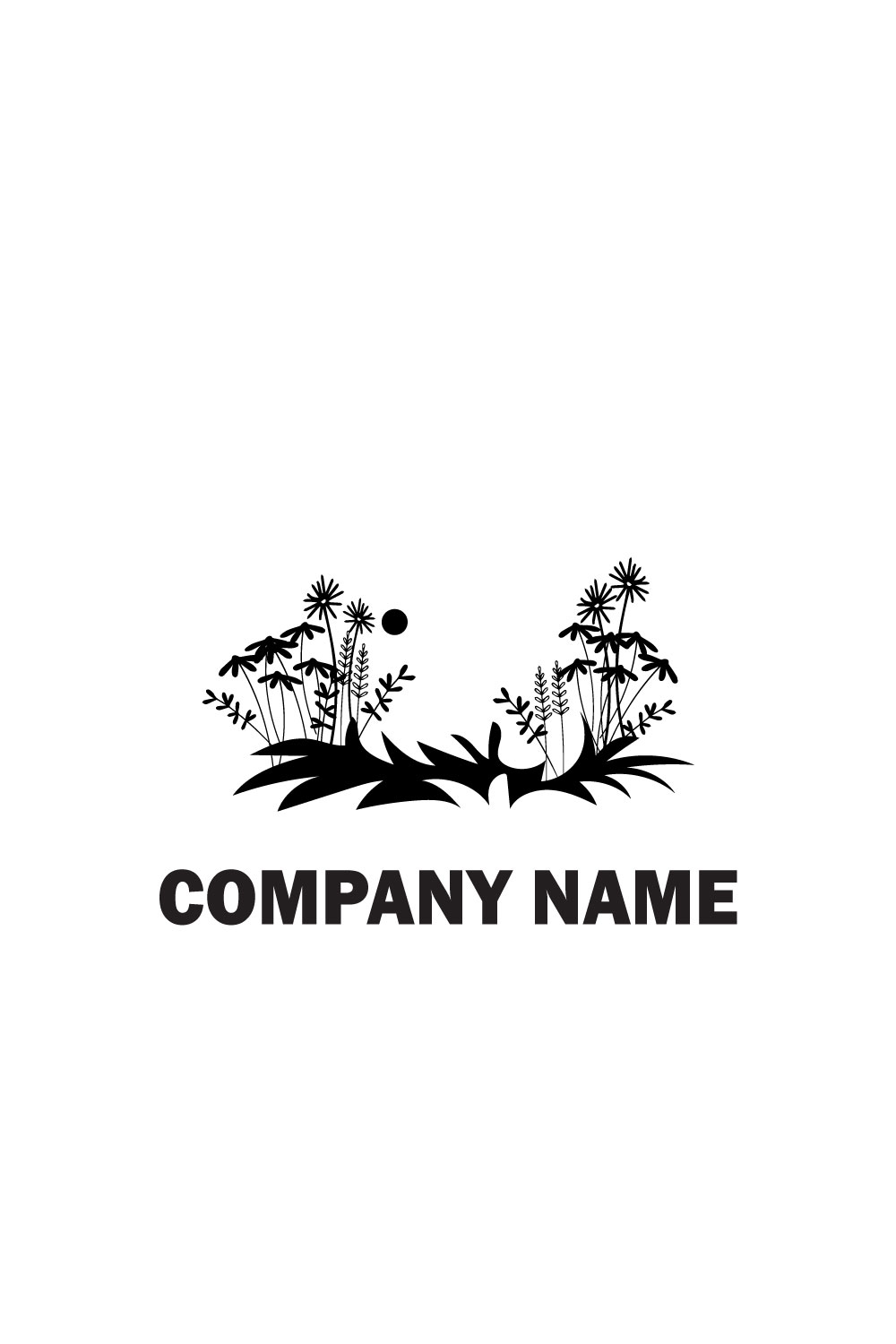 Free natural floral and organic logo pinterest preview image.