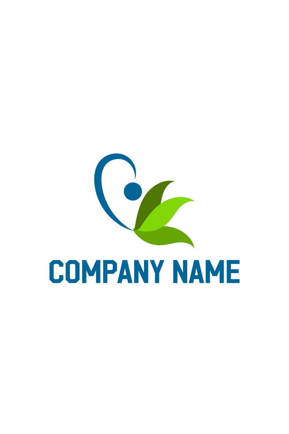 Free Organic Health logo pinterest preview image.