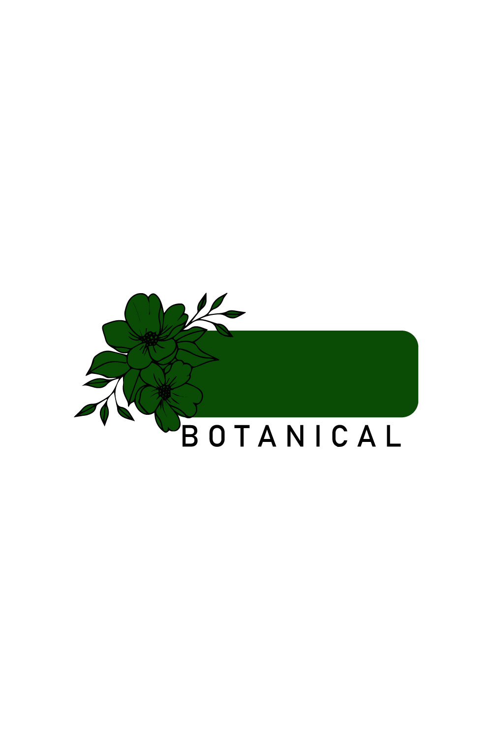 Free vintage botanical logo pinterest preview image.