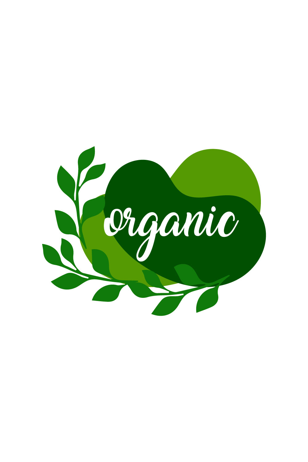 Free Certified organic logo pinterest preview image.