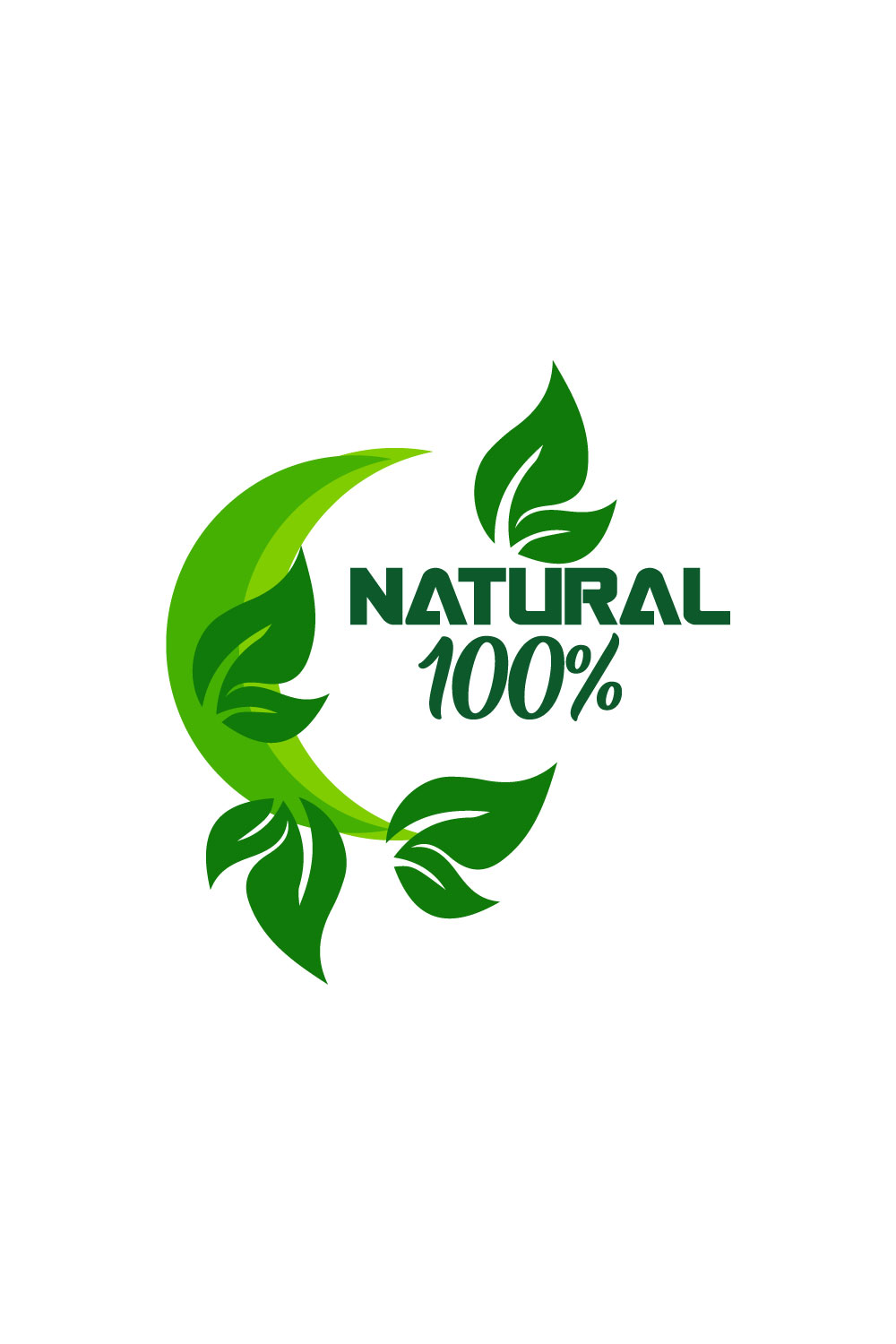 Free green food logo pinterest preview image.