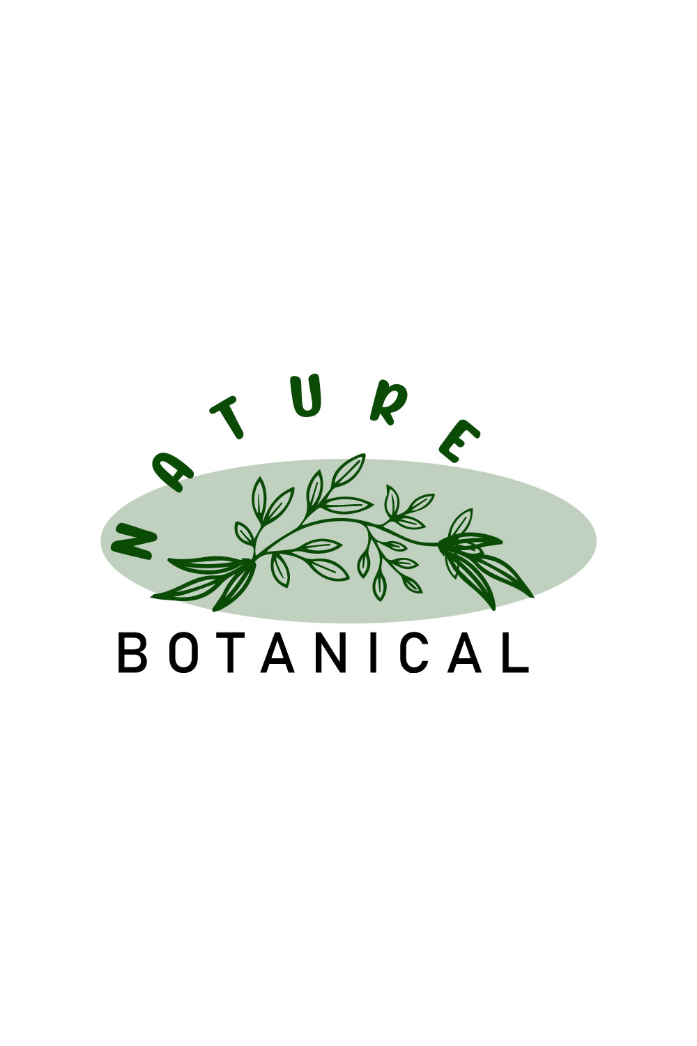 Free botanical natural beauty logo pinterest preview image.
