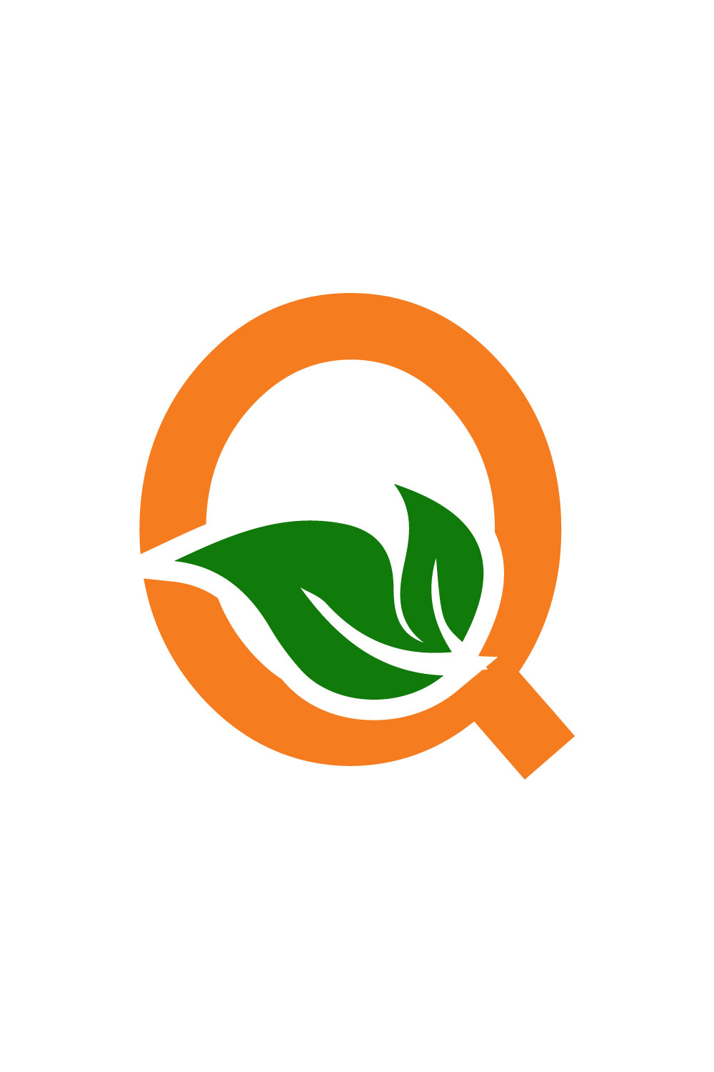 Free Q retro typography logo pinterest preview image.