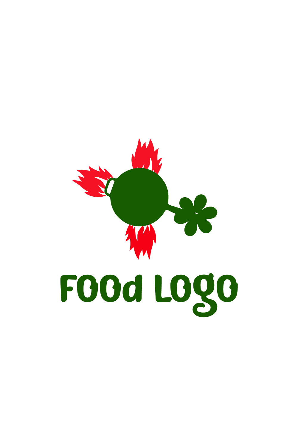 Free cook green food logo pinterest preview image.