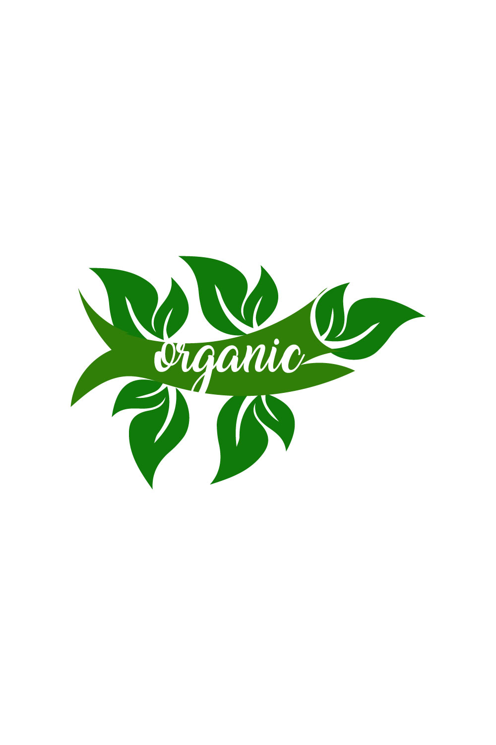 Free organic label logo pinterest preview image.